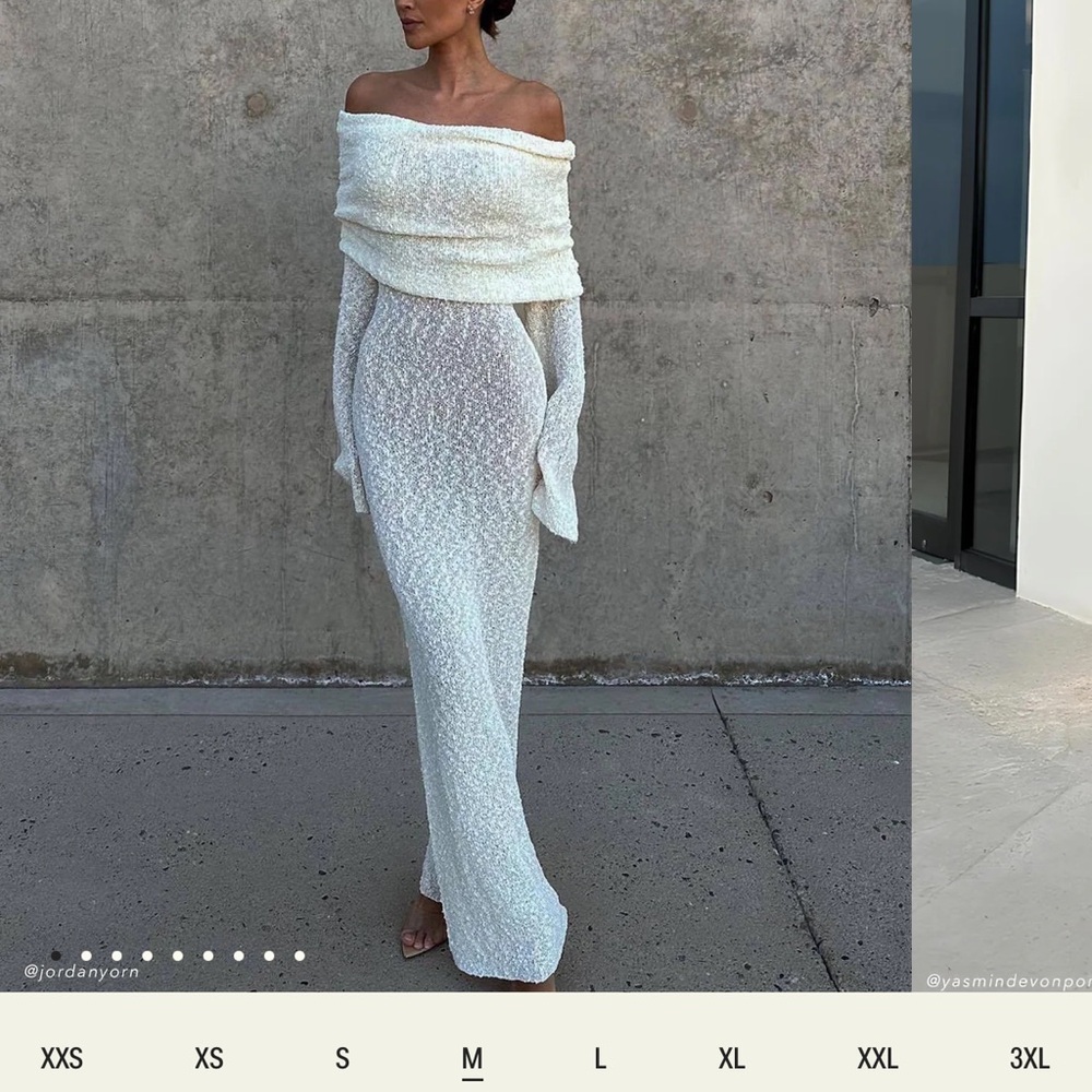 Meshki Off-Shoulder White Maxi Dress